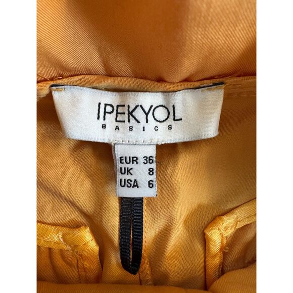 Ipekyol - Women's High Waisted Mustard Paper Bag Shorts Size 6 - Picture 8 of 8